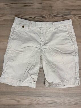 Ted Baker Cream/White Cotton Chino Shorts